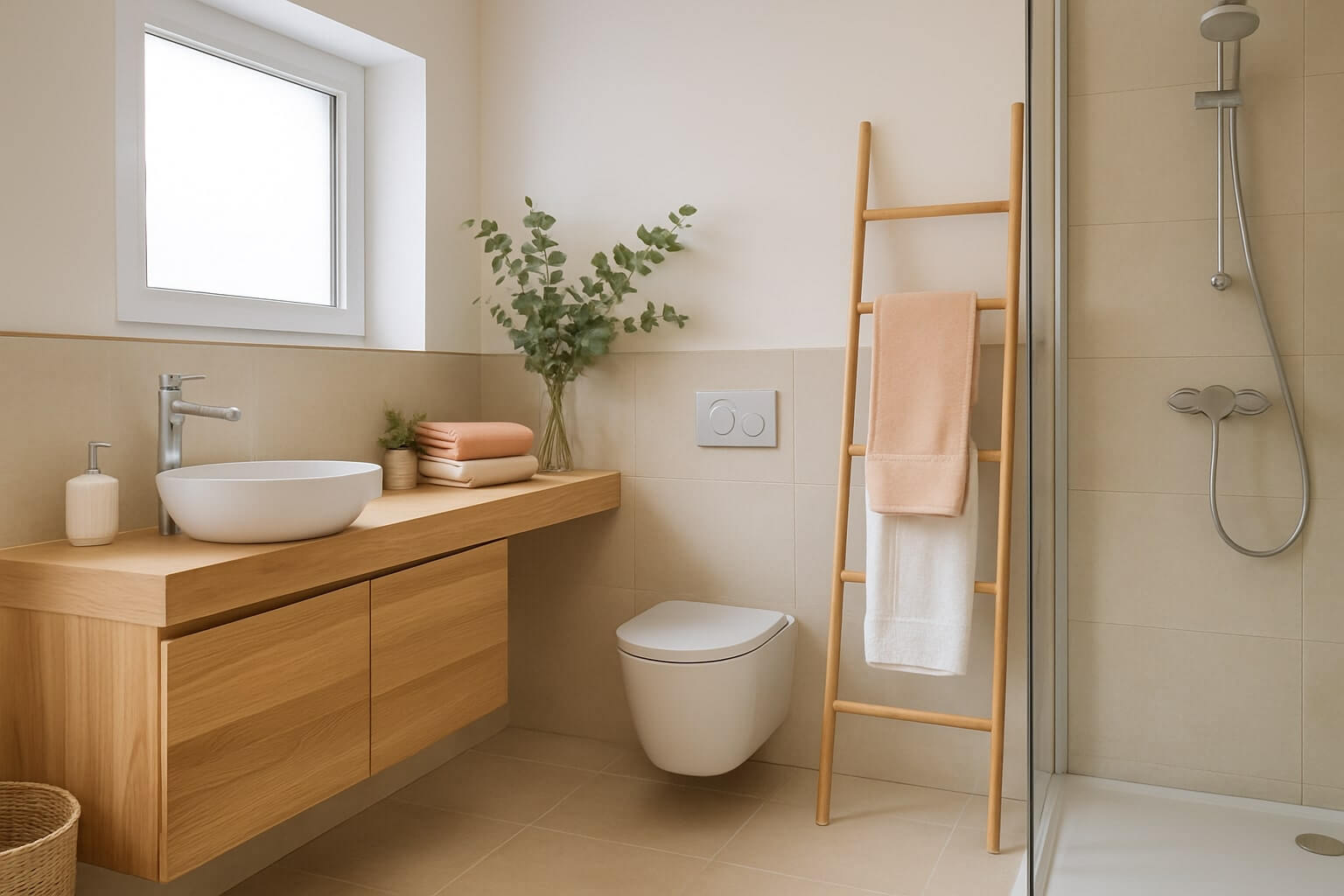 fiatal pár furdoszobája