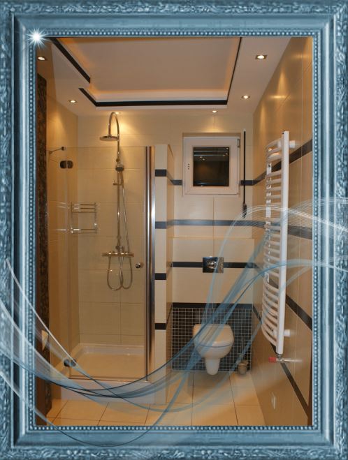 fürdőszoba felújítás álmennyezet csíkokkal