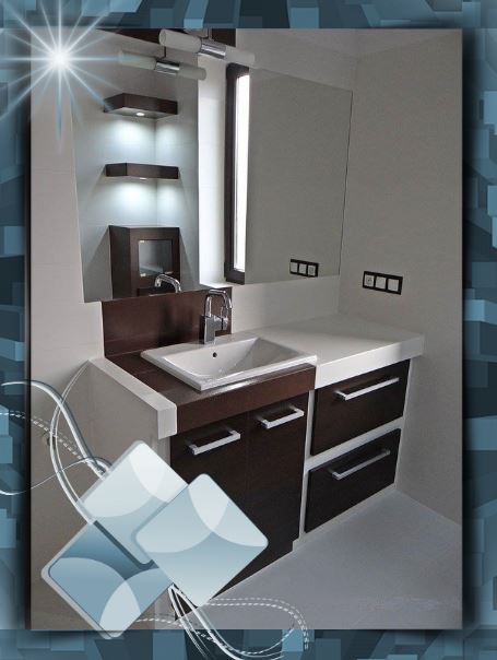 épített mosdó bútor