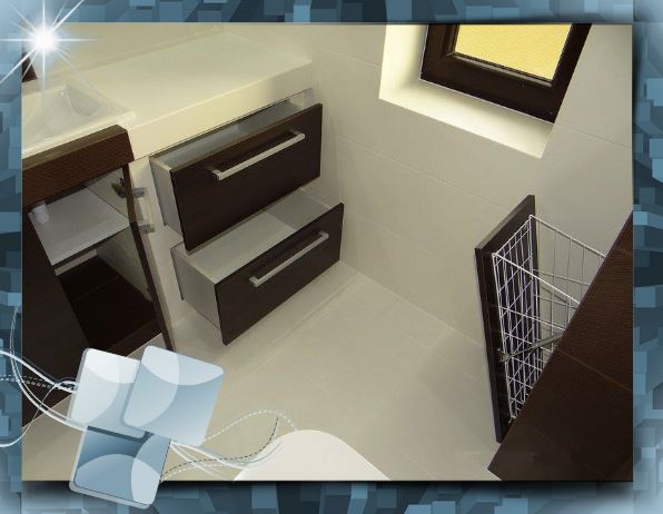 épített mosdó fiókkal