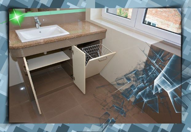 épített mosdópult szennyestarttóval