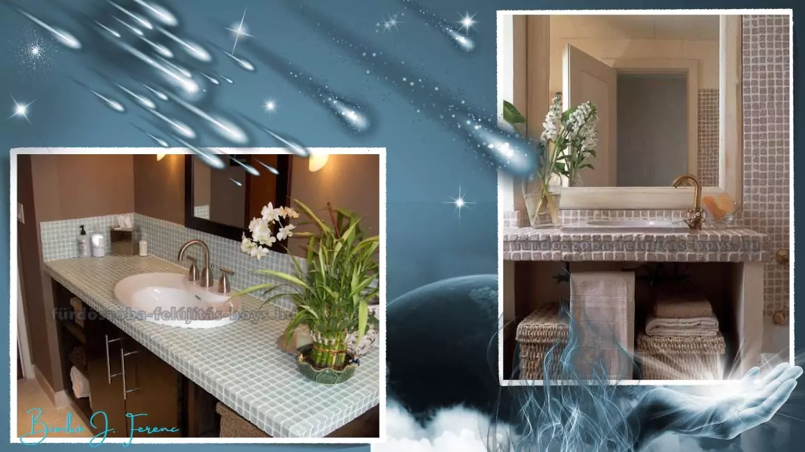 fürdőszoba épített mosdó