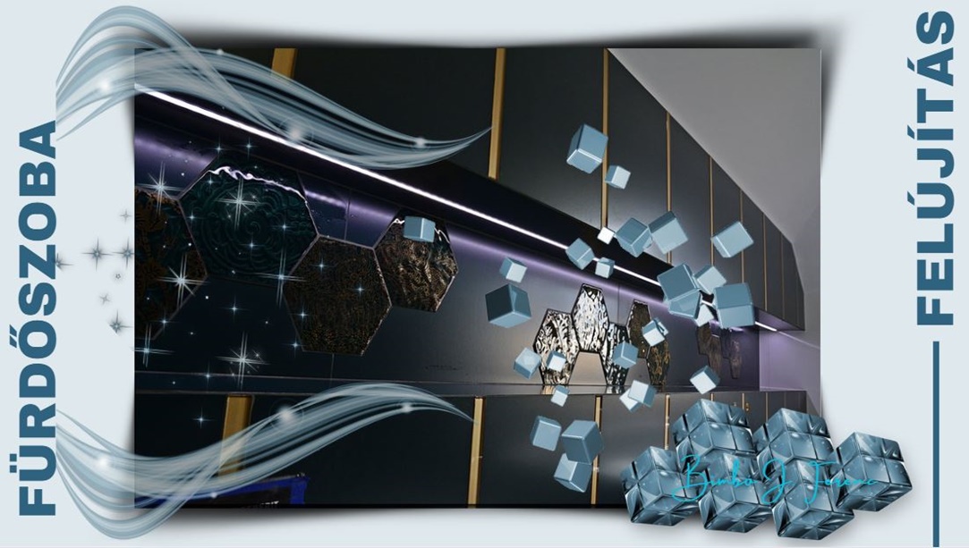 fürdőszoba felújítás falfülke rejtett világítás