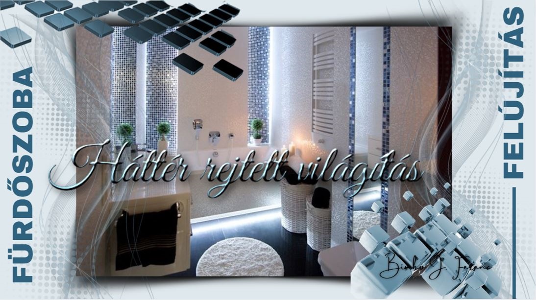 fürdőszoba felújítás falfülke háttér világítás