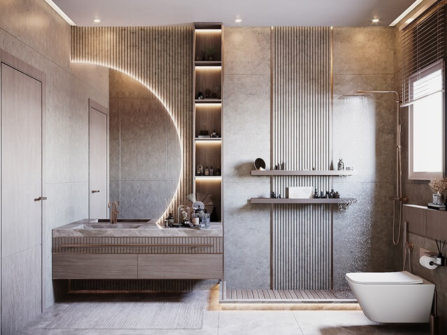 Fürdőszoba high-tech hangulatvilágítás