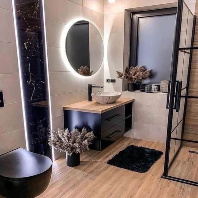 Fürdőszoba felújítás hangulatvilágítás kialakítás