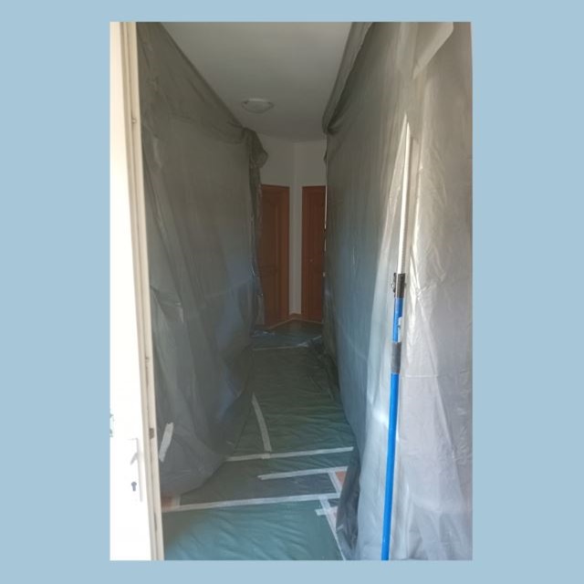 fürdőszoba óvása munkák alatt