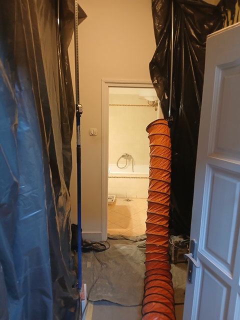 por elszívás felújítás közben